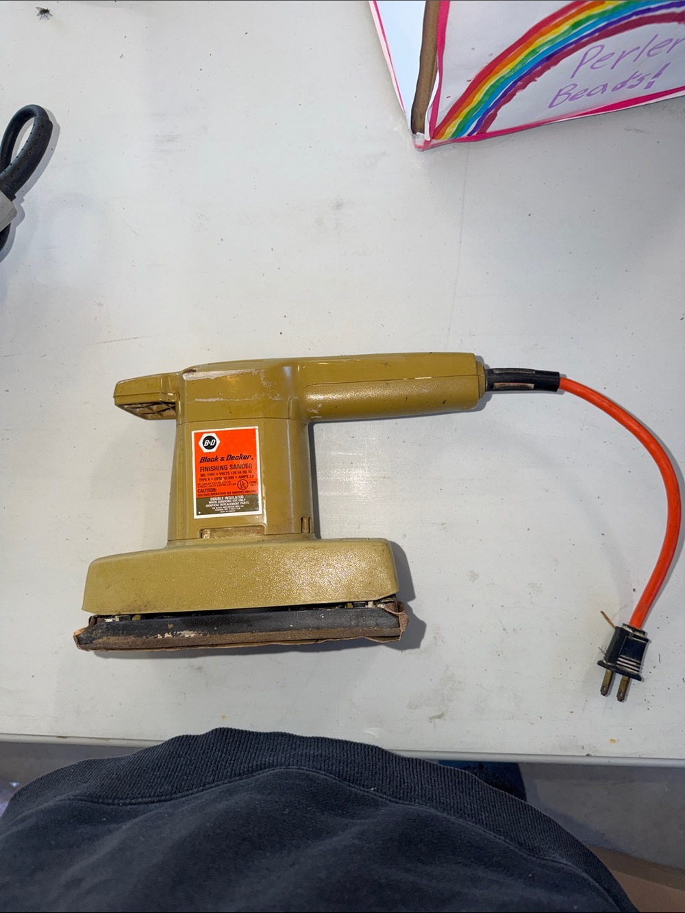 Black And Decker Finishing Sander 7404 Vintage Corded Power Tool Has Wear Works